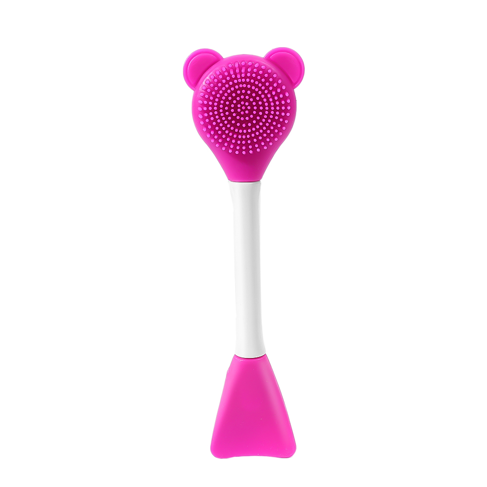 Double Head Facial Mask Brush Silicone Applicator Spoon Spatula
