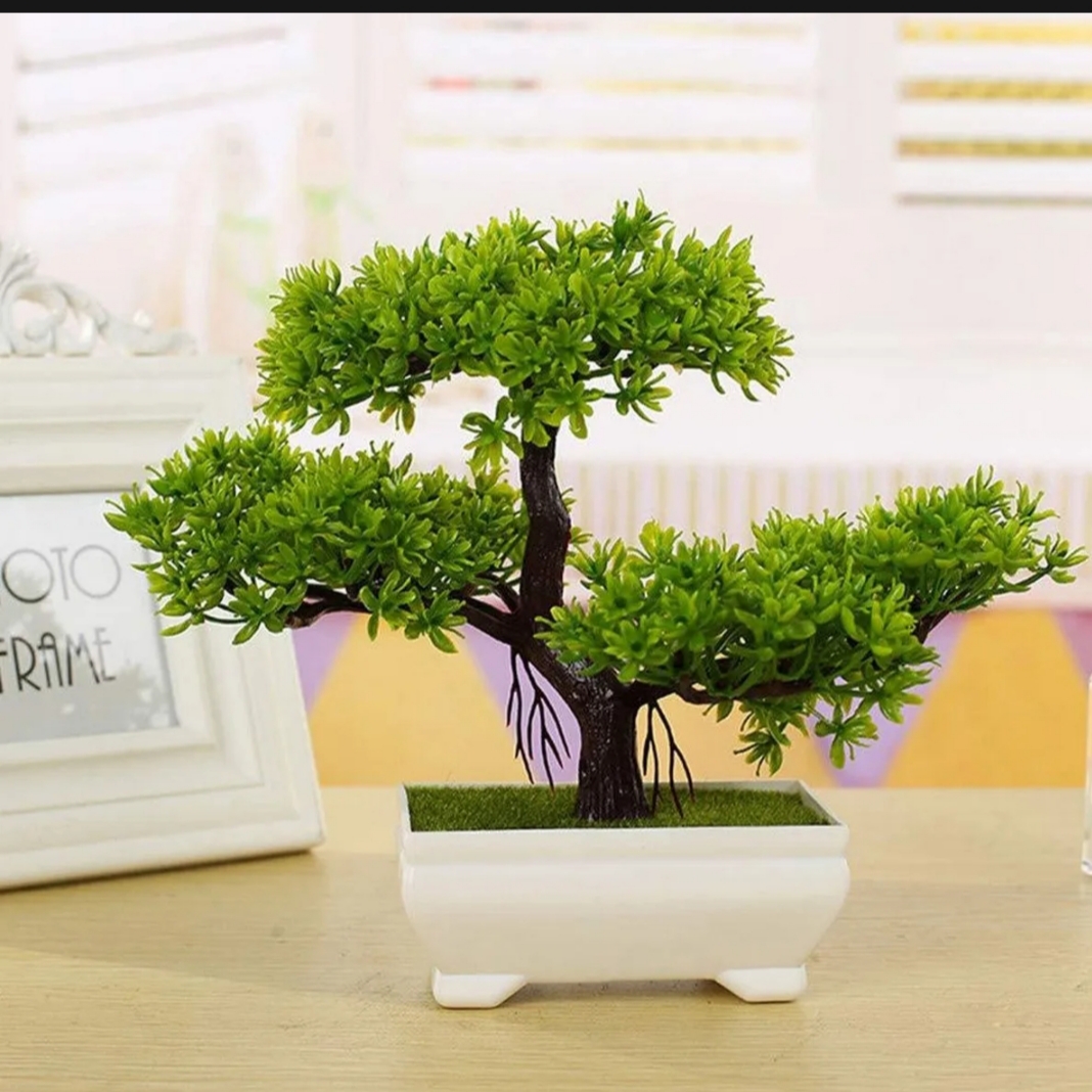 Green Artificial Bonsai Decorative Flowers Plants