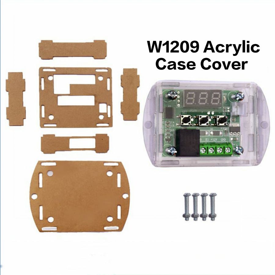 Clear Acrylic Plastic Case for W1209 Digital Thermostat Temperature Controller
