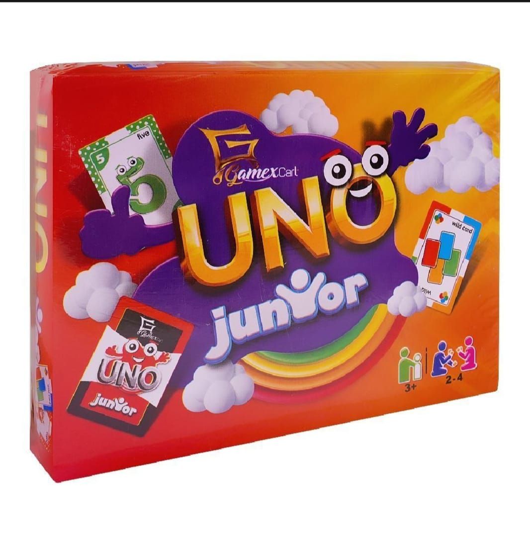 UNO Junior Card Game for Kids Fast-Fast Fun Quick-Play Family Game ...