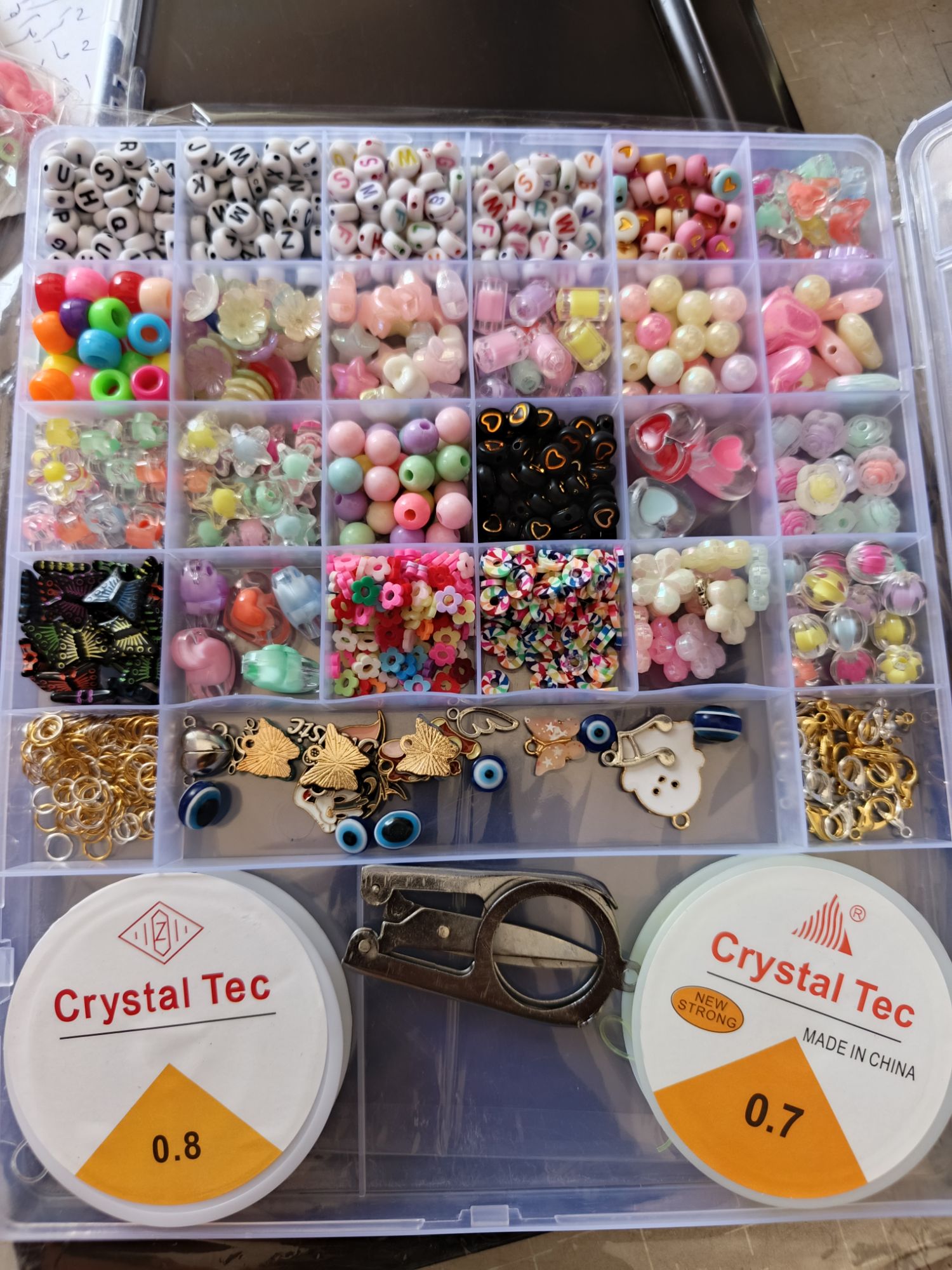 Multicolor Acrylic & Alloy All-Season DIY Craft Bracelet for Girls Making Kit – Alphabet Bead Jewelry Set with Charms & Tools