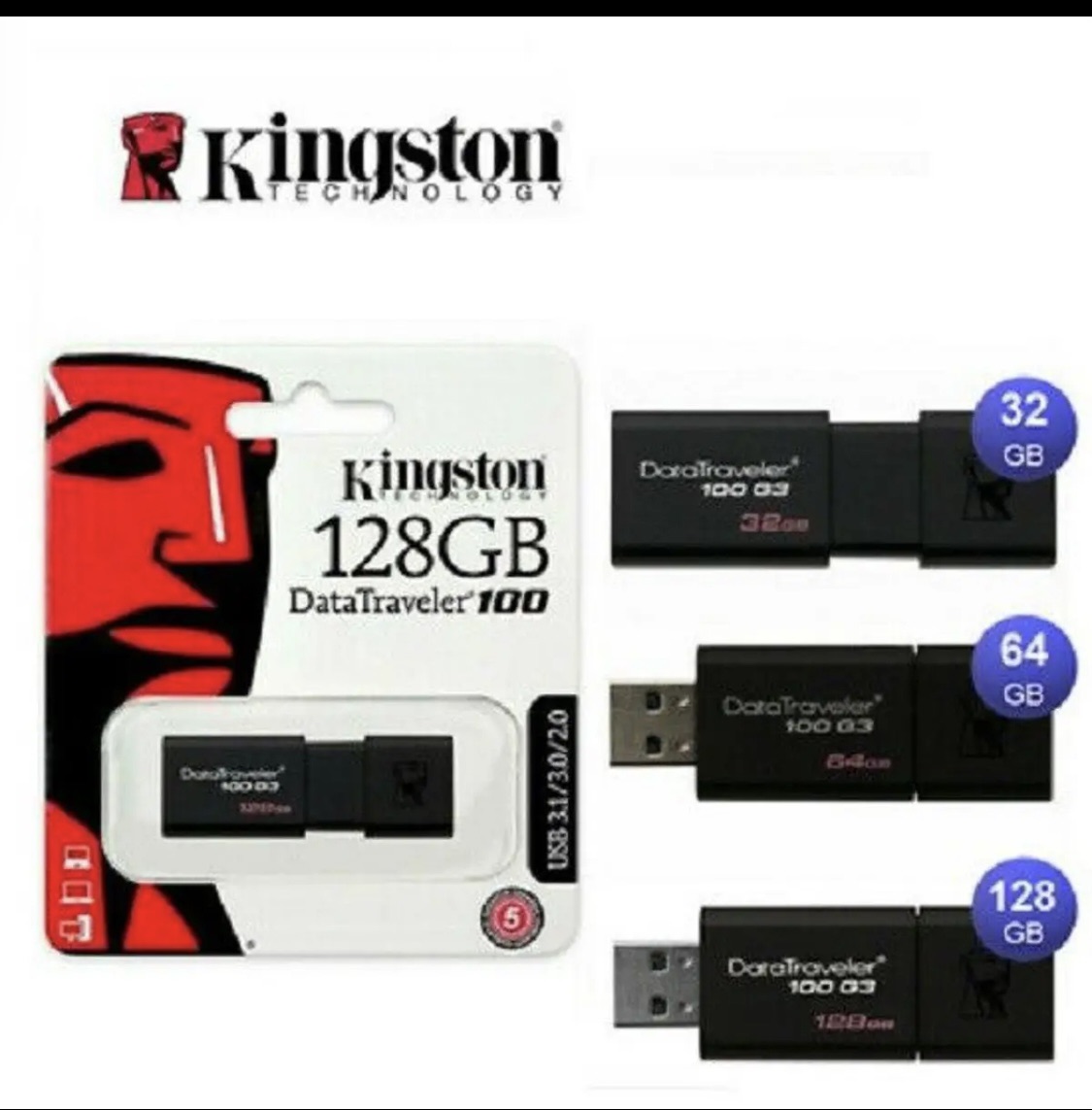 Flash Drive 16GB 32GB 64GB 128GB DataTraveler Memory Stick Pendrive USB 2.0
