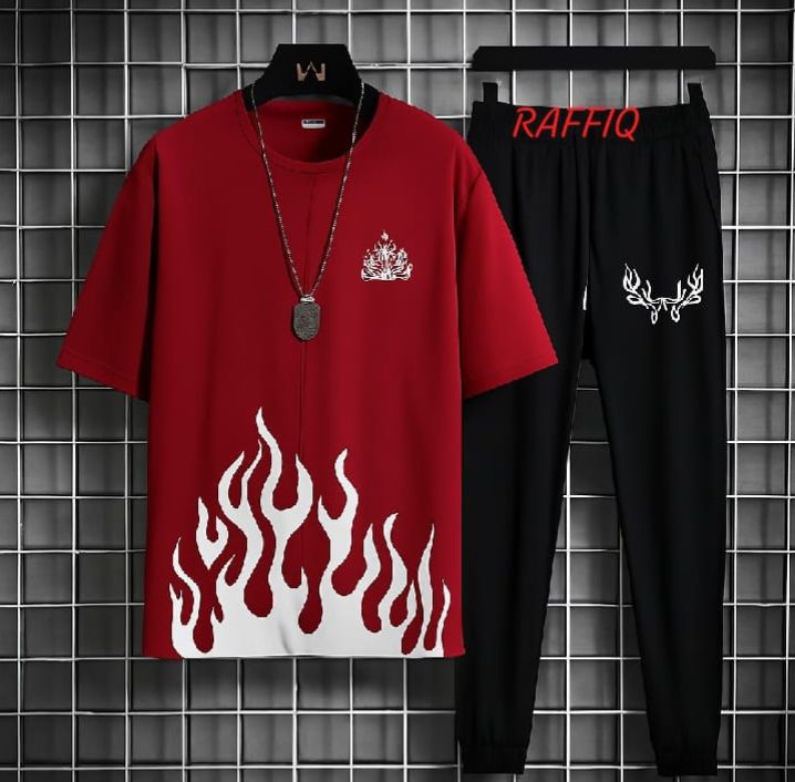 NEW TRENDY 🔥 D T F (STRONG & UNBREAKABLE REFLECTOR PRINTED) SUMMER TRACKSUIT FOR MEN _ SOFT AND COMFORTABLE FABRIC SUMMER TRACKSUIT FOR MEN - PREMIUM T SHIRT AND TROUSER SET PRINTED SUMMER TRACKSUIT FOR MEN_TRACKSUIT FOR BOYS. ( MULTIPLE COLORS)