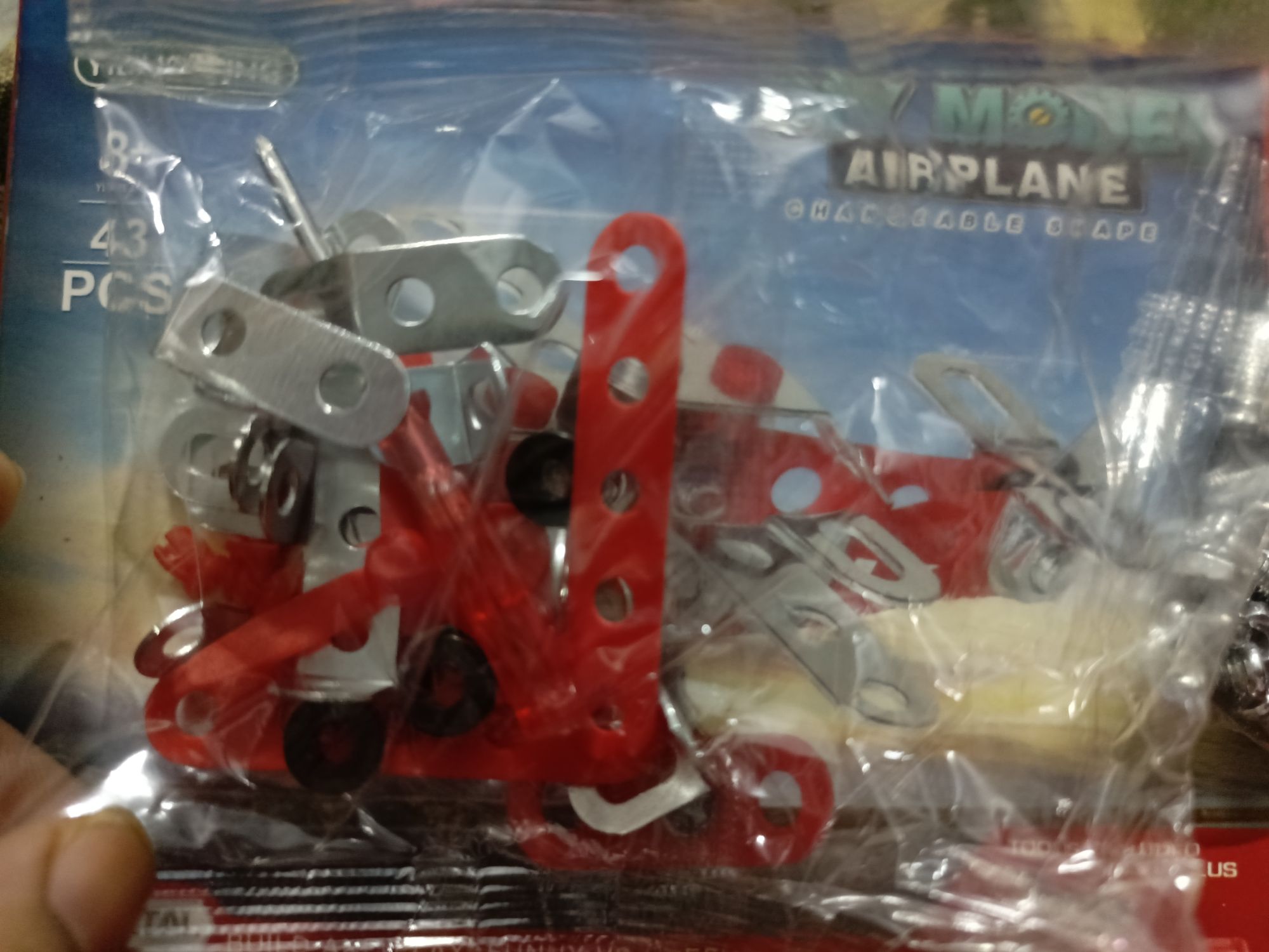 DIY Model Air Plane and Engineering Vehicle Construction Kit - Pack of 2 - 48 Pieces in a Pack