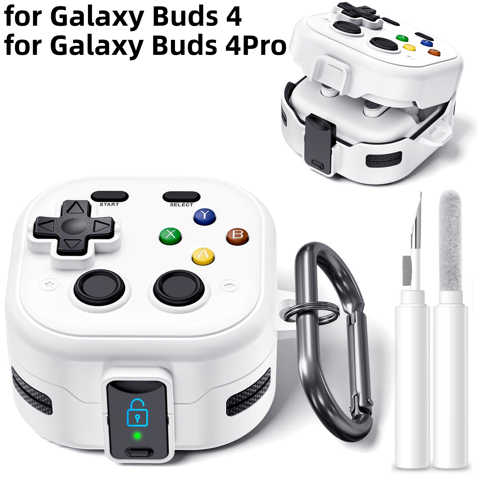(2026) for   Buds 4 Pro / Buds 4 Case Secure Lock Funny Game Design for   Buds 4 Pro with Cleaning Kit
