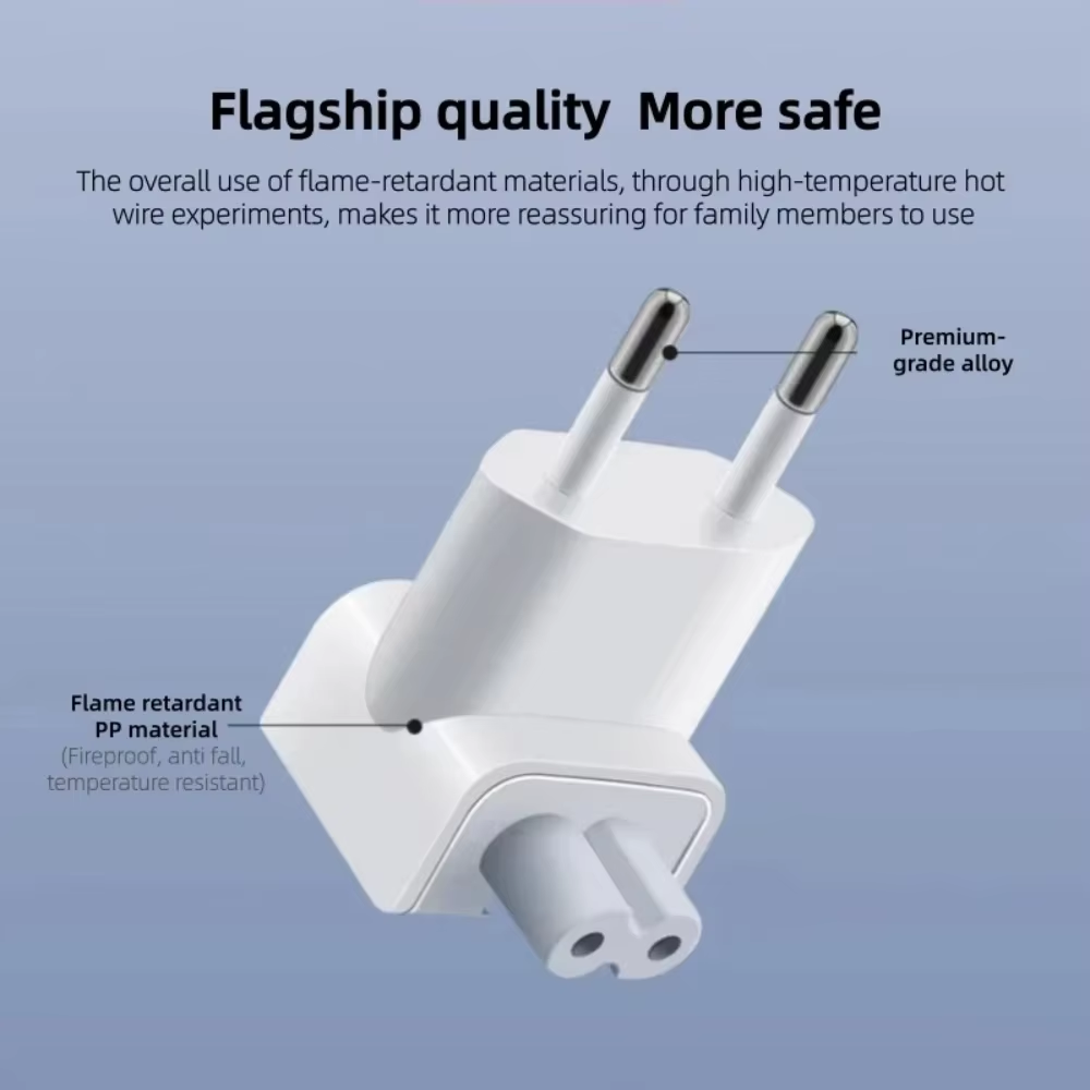 World Travel Plug - US AU UK EU AC Power Wall Plug Duck Head For MacBook Pro Air Adapter Charger Adapter