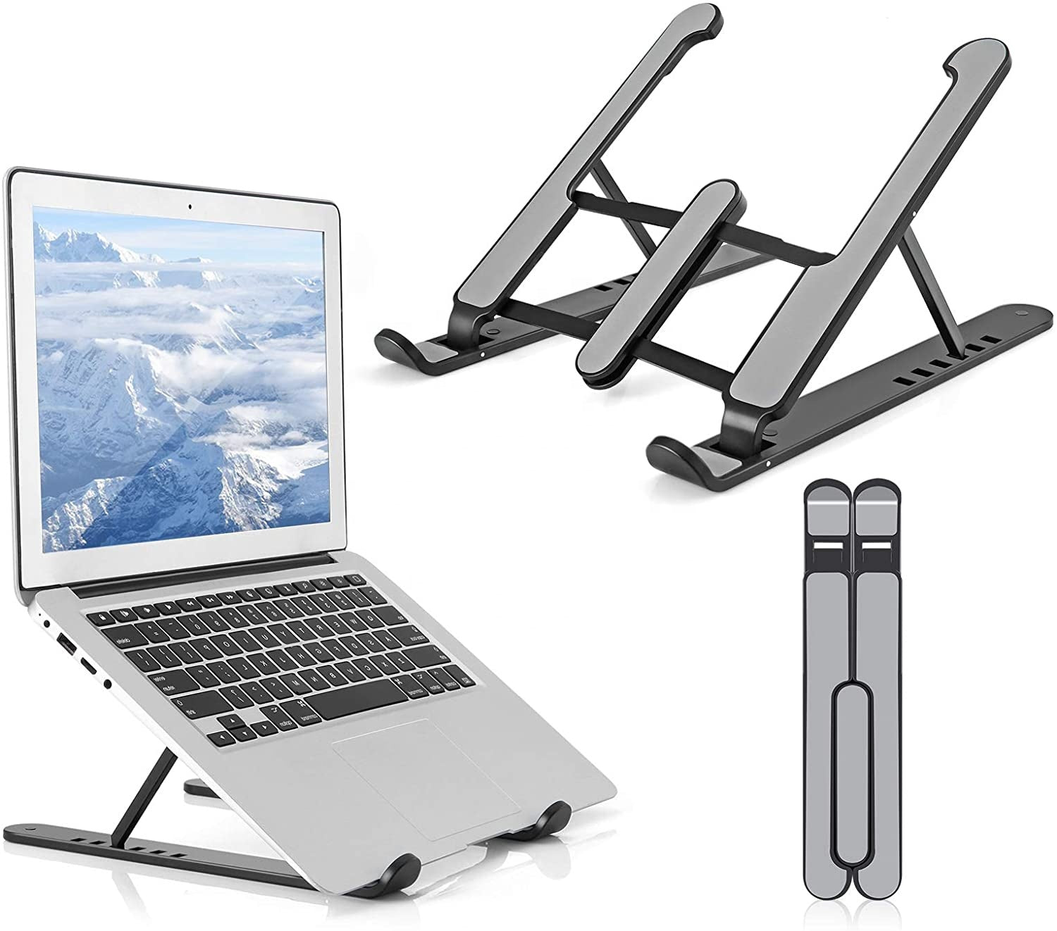 Adjustable laptop stand - foldable, portable and ergonomic note book for Desk office and Home use by Fashion Fusion's
