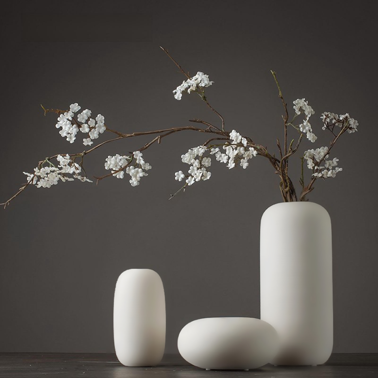 Set of 3 Ceramic Vase for Pampas Grass - Flower Vase for Home Decor - Bridesmaid Wedding Gift, Home Decor, Fall Decor