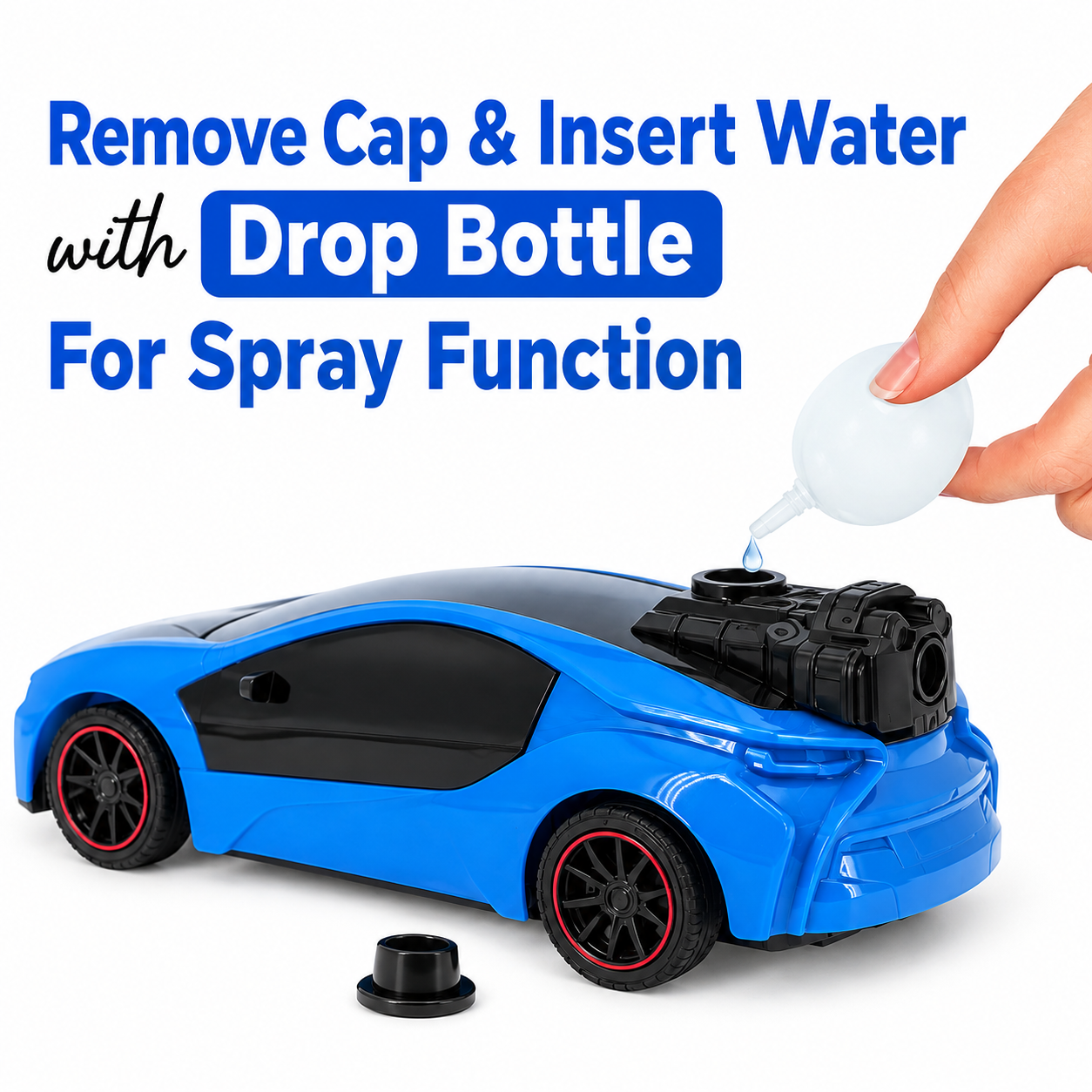 Smoke Function Rechargeable Remote Control High Speed 3D Famous Car With Lights And Left Right Turn Option