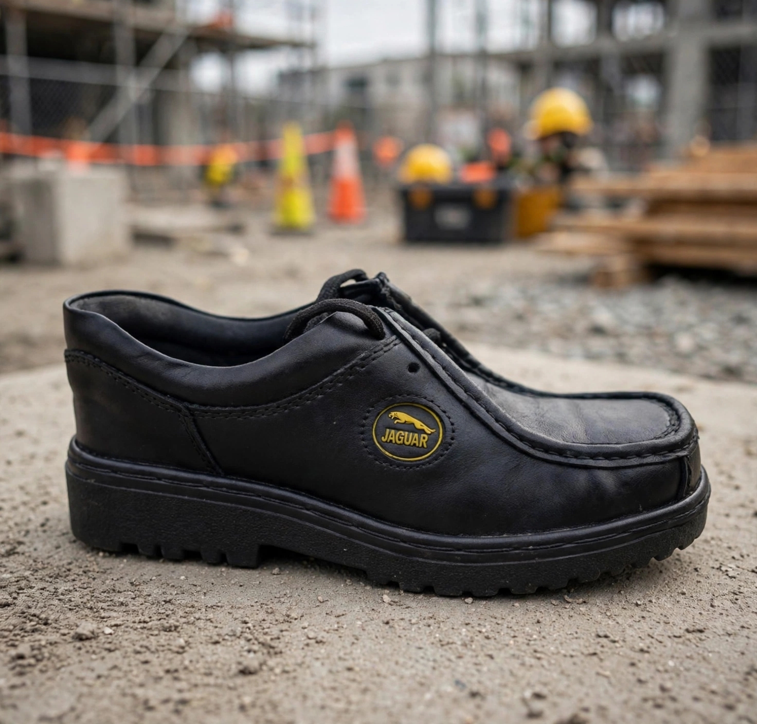 JAGUAR SAFETY SHOES WITH STEEL TOE AND STEEL PLATED SOLE SLIP RESISTANCE