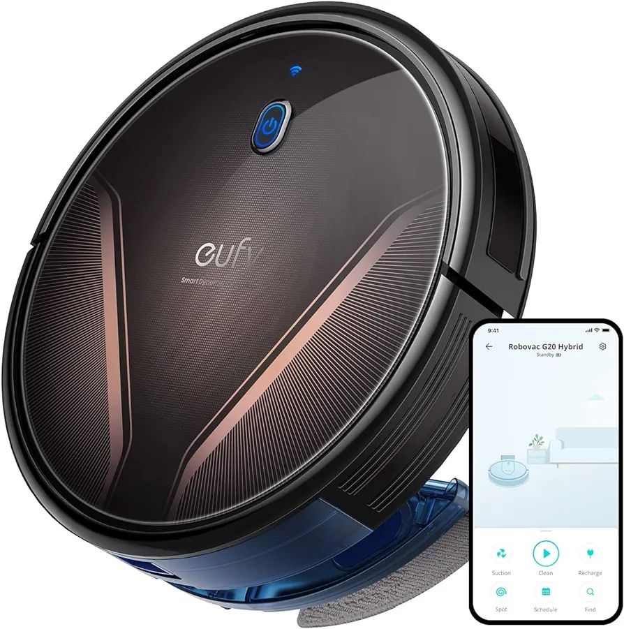 eufy by Anker, RoboVac G20 Hybrid, 2500 Pa Strong Suction, 2-in-1