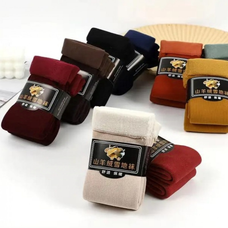 Women’s Winter Warm Fleece Socks - Soft, Thick, Elastic Velvet Boot & Sleeping Socks, Cold-Resistant,