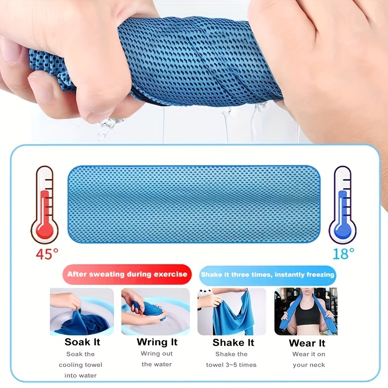 Quick Dry Cooling Sports Towel with Cold Core Technology - Soft and Breathable Microfiber Towel for Outdoor Activities, Beach, Travel, Cycling, Fitness, Running, Camping, Fishing, Yoga - Stay Cool and Refreshed All Day