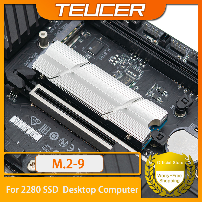 TEUCER M.2 SSD Heat Sink 2280 NVME SSD Radiator Aluminum Alloy Material For PC Desktop Computer Motherboard Hard Disk Cooler
