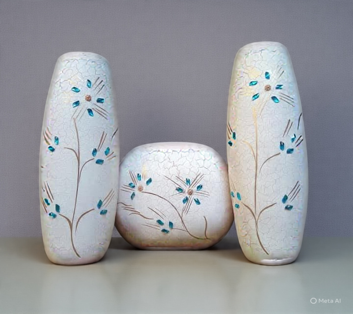 Set of 3 Home Decor Vase set | Thinker statue mini Vasa shaped egg and other 2 vasa larger then mini Vasa vich size is 9 inch