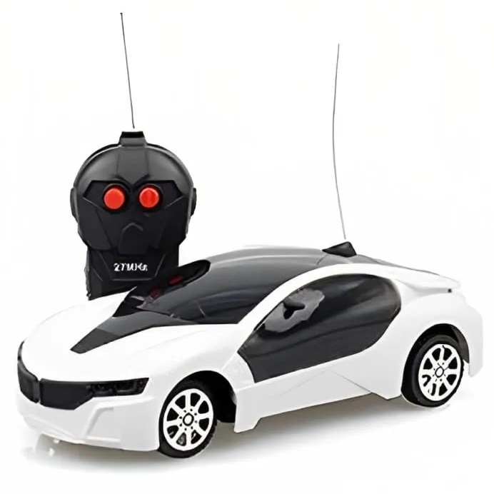 Remote Controlled 27MHz Fast Modern Forward Backward Stop 3D Light 2 Channel Remote Control Racing Car Toy For Kids 1:20 Scale - Birthday gift - racing car