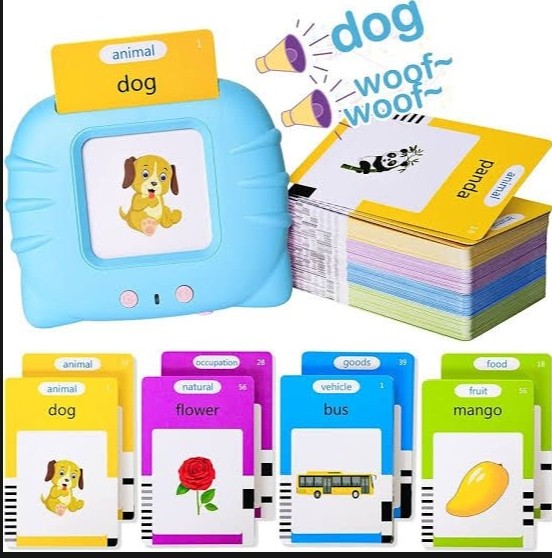 Talking Toy Flash Card for Kids 112 Card Early Language, 224 Words Education Learning Device Educational Toddlers Toys Reading Machinee Gift for Kids Ages 2-6