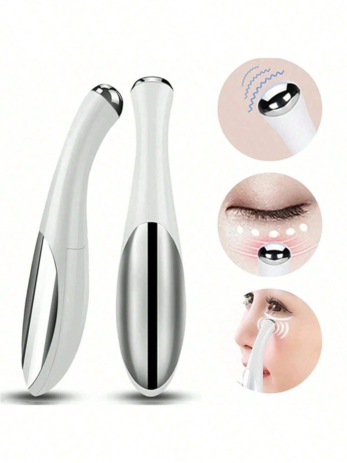 2026 Electric Eye Massager Vibration Eye Massage Dark Circle Removal Beauty Face Eye Care Pen Battery-Powered(Without a Batt)