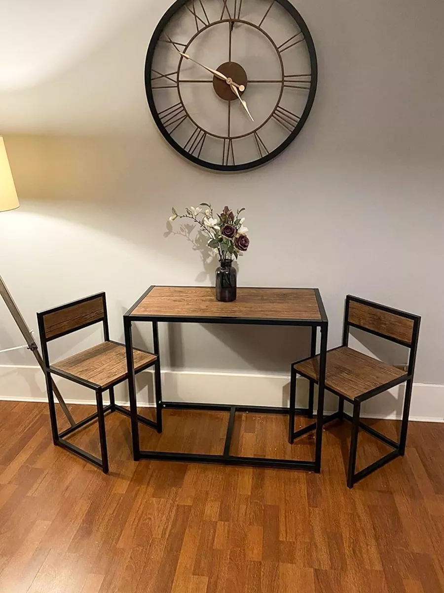 Small Dining Table 2 Chairs Kitchen Furniture Set Space Saving Breakfast Table Customized