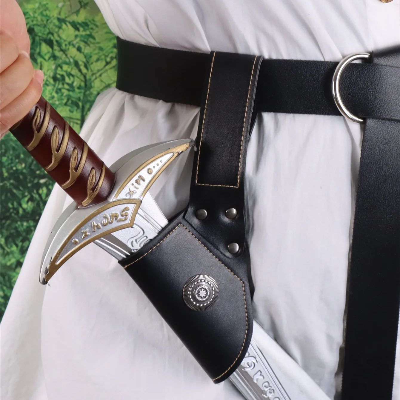 Medieval Viking Pirate Knight Sword Sheath Scabbard Frog Steampunk Accessory Leather Belt Rapier Holder For Larp Cosplay Costume