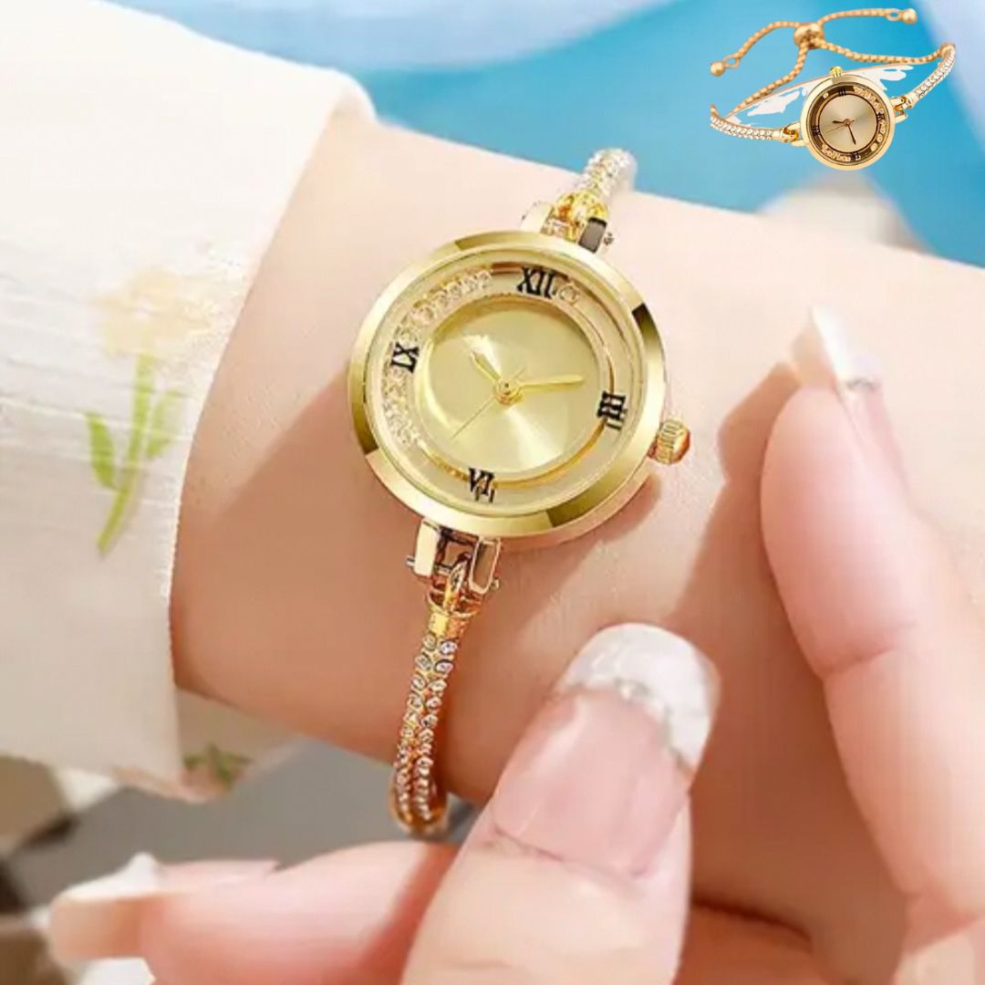 Watch - Fashion Square Watch Women Silver Watches Stainless Steel Band Quartz Wristwatches Ladies with bracelet set | Round watch | Rectangular Watch