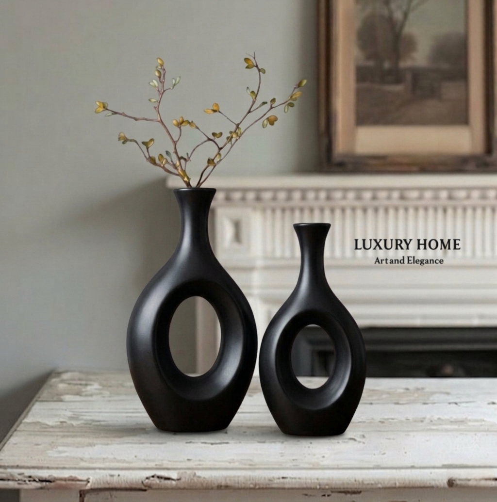 Ceramic Vase Set for Table | White Vases Ceramic | Flower Vases Big Size | Home Decoration Vases Vessels