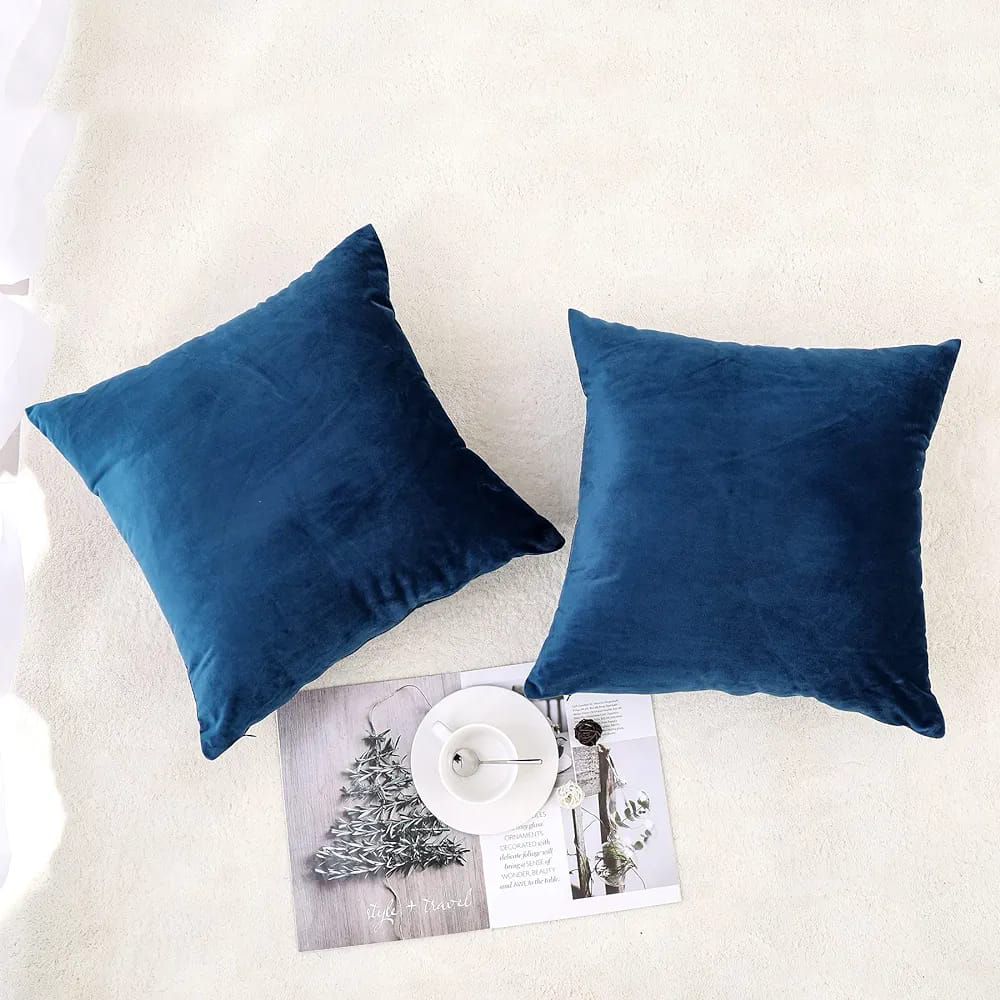Plain Velvet Cushion Cover  Size 18 by 18 Inche's By Choice Now