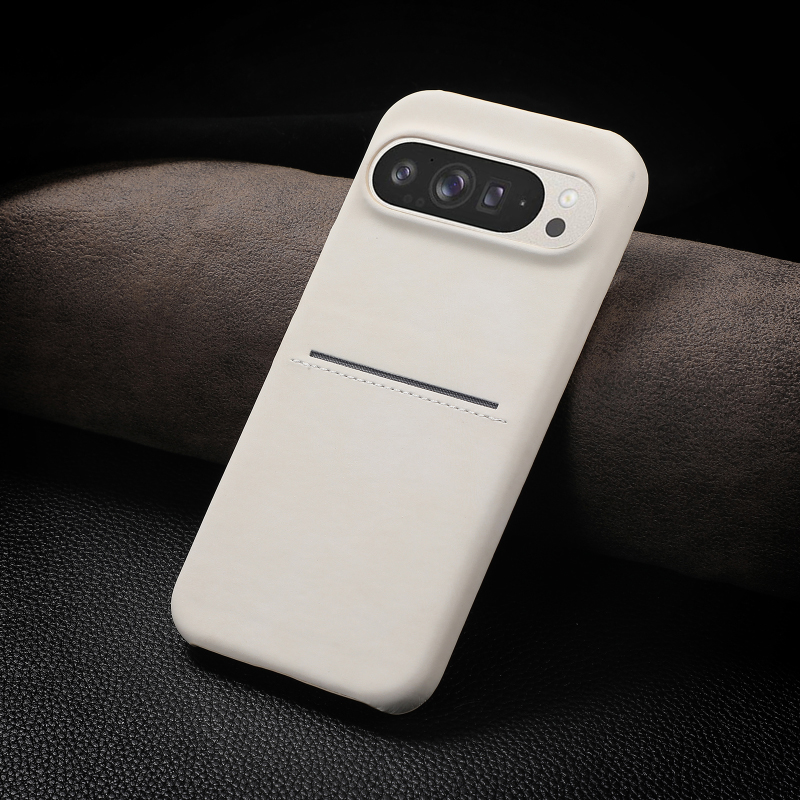 Luxury Solid Color Matte Leather Wallet Card Slot Skin Texture Phone Case For Google Pixel 9 Pro XL 8 8A Pro Bumper Back Cover