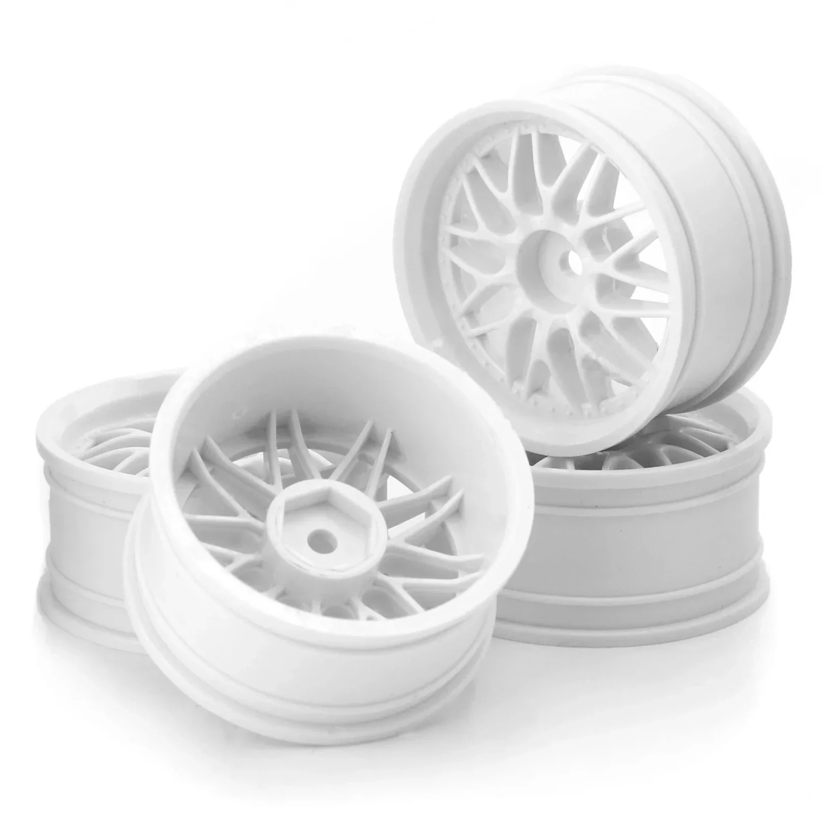 4PCS 52mm 1/10 RC Drift Wheel Rims Hubs for Tamiya XV02 Kyosho HSP HPI Sakura Traxxas RedCat, On-Road Racing