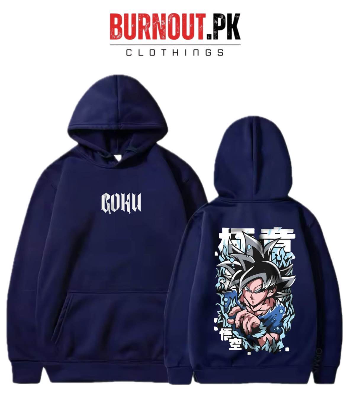 BURNOUT.PK NEW TRENDY WINTER COLLECTION PREMIUM QUALITY DTF DIGITAL HIGH QUALITY GOKU PRINTED HOODIES FOR MENS + BOYS + WOMENS
