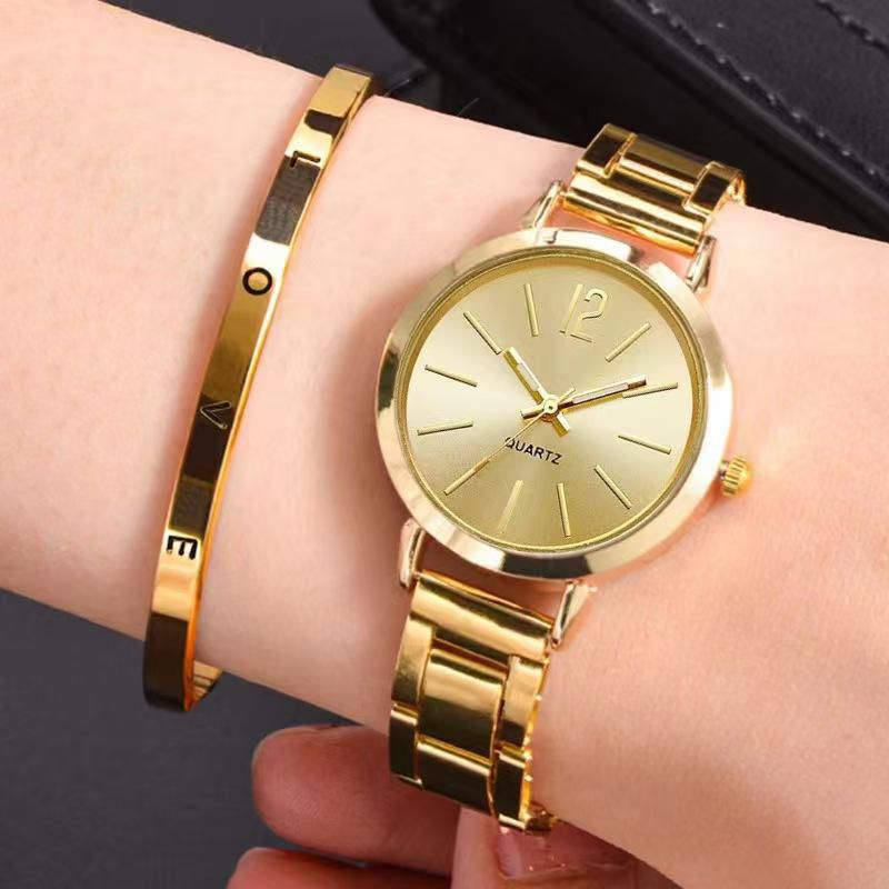 Watch - Fashion Square Watch Women Silver Watches Stainless Steel Band Quartz Wristwatches Ladies with bracelet set | Round watch | Rectangular Watch