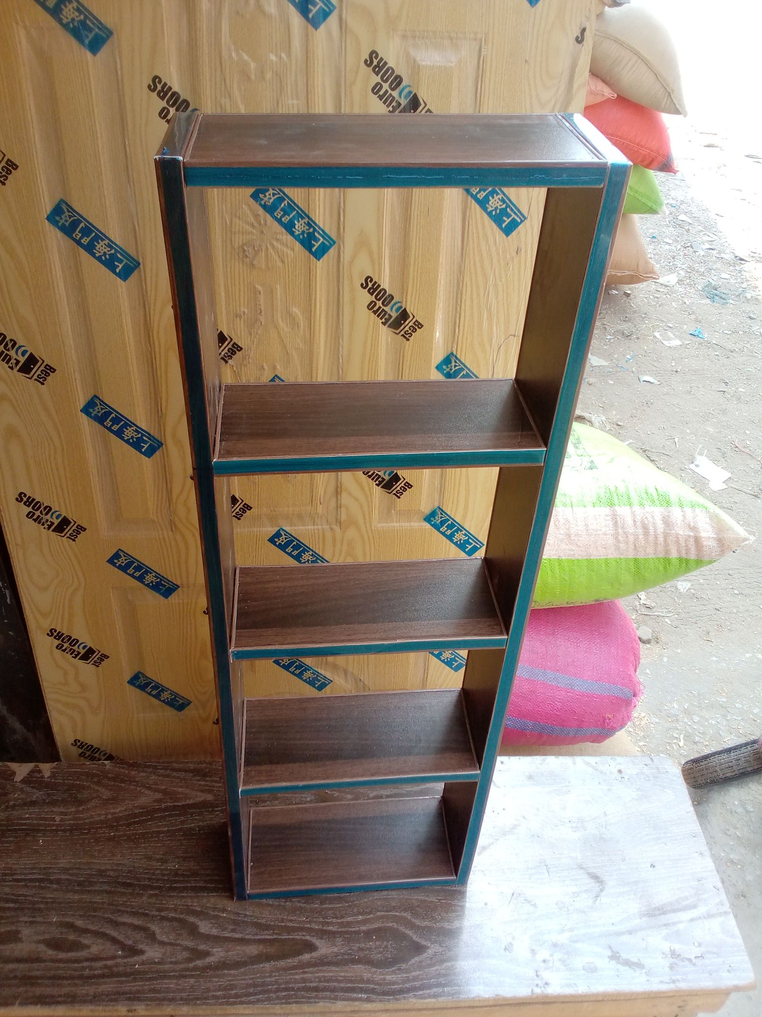 multipurpose wooden box rack 4 layer book for home decoration