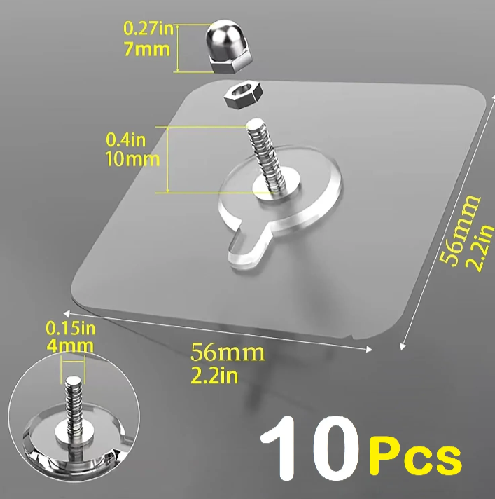 Wall Hook Sticker With Adhesive print and Heavy Duty Drill And Nail Free For Kitchen And Towel And Other Accessories