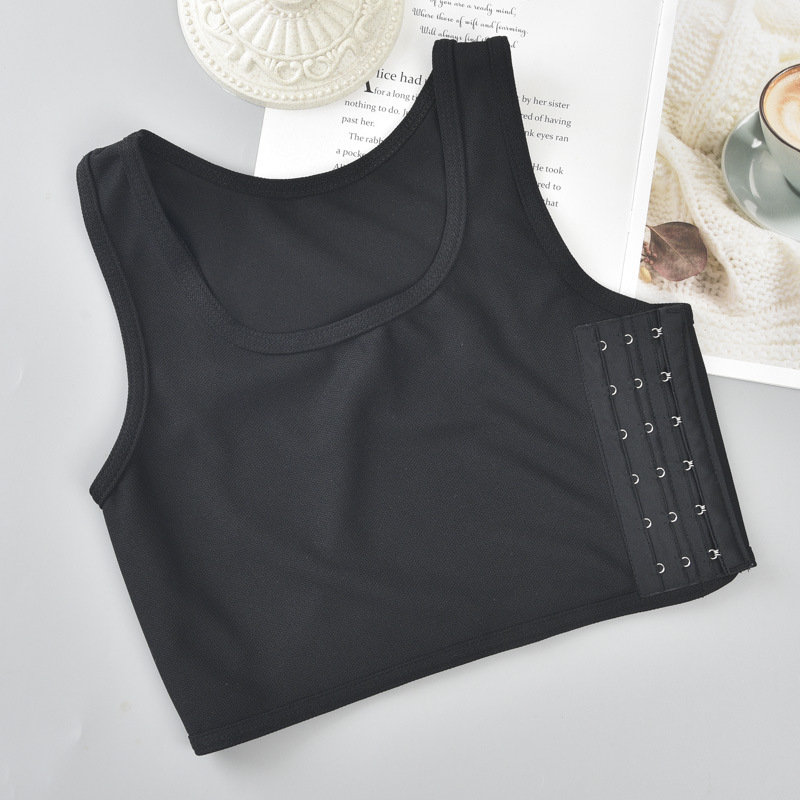 Flat Breast Binder Underwear Women Seamless Side Buckle Shorts Vest Summer Tank Tops Shaper Bustier Wireless Chest Wrap Bandage