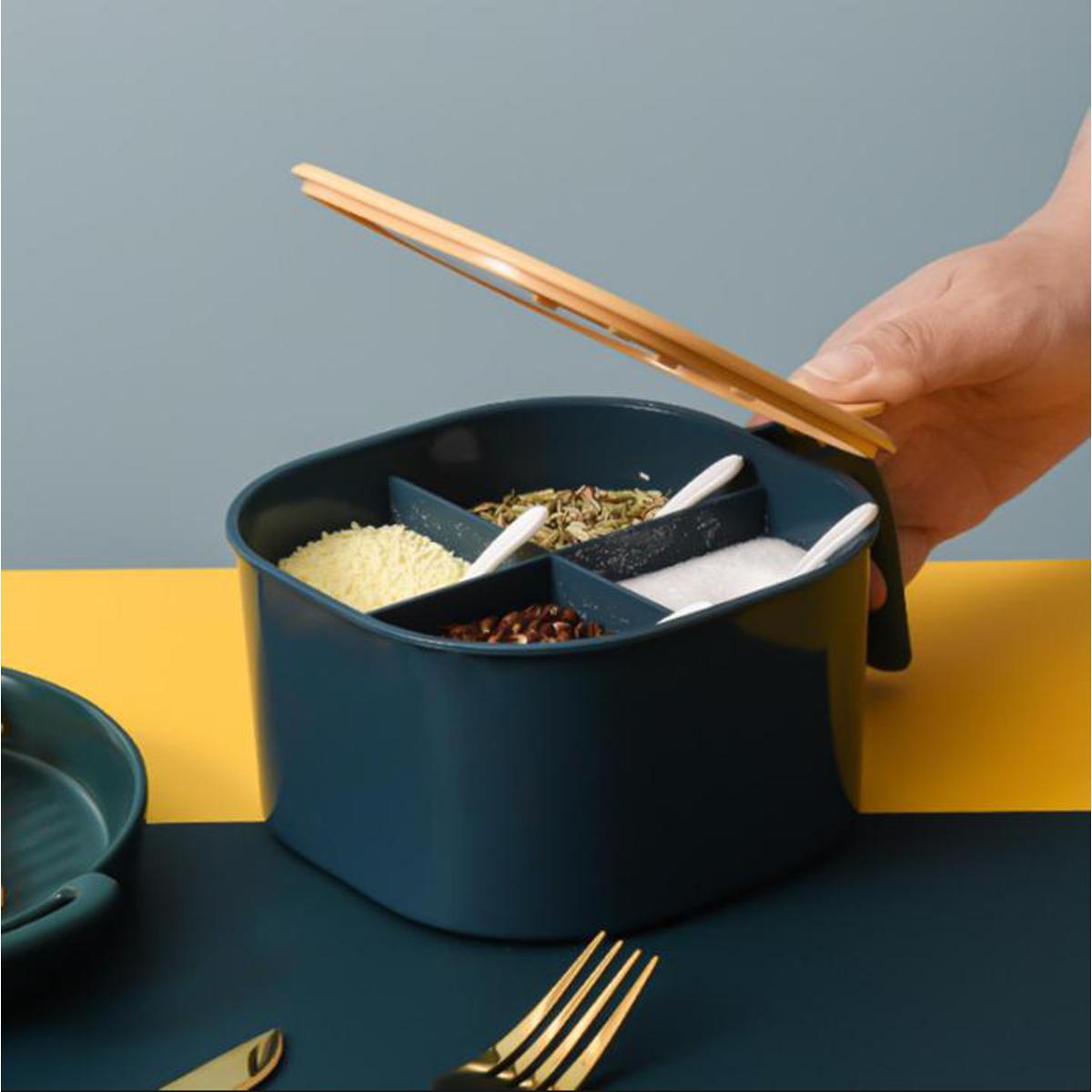 3-Compartment Spice Masala Box with Scoops - photo 1