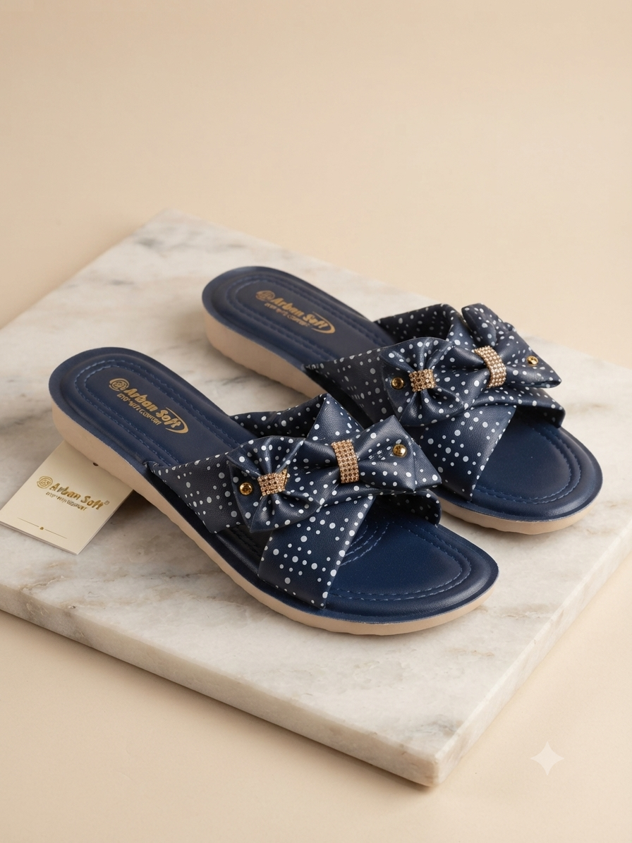 girls Pu material slippers for causal use