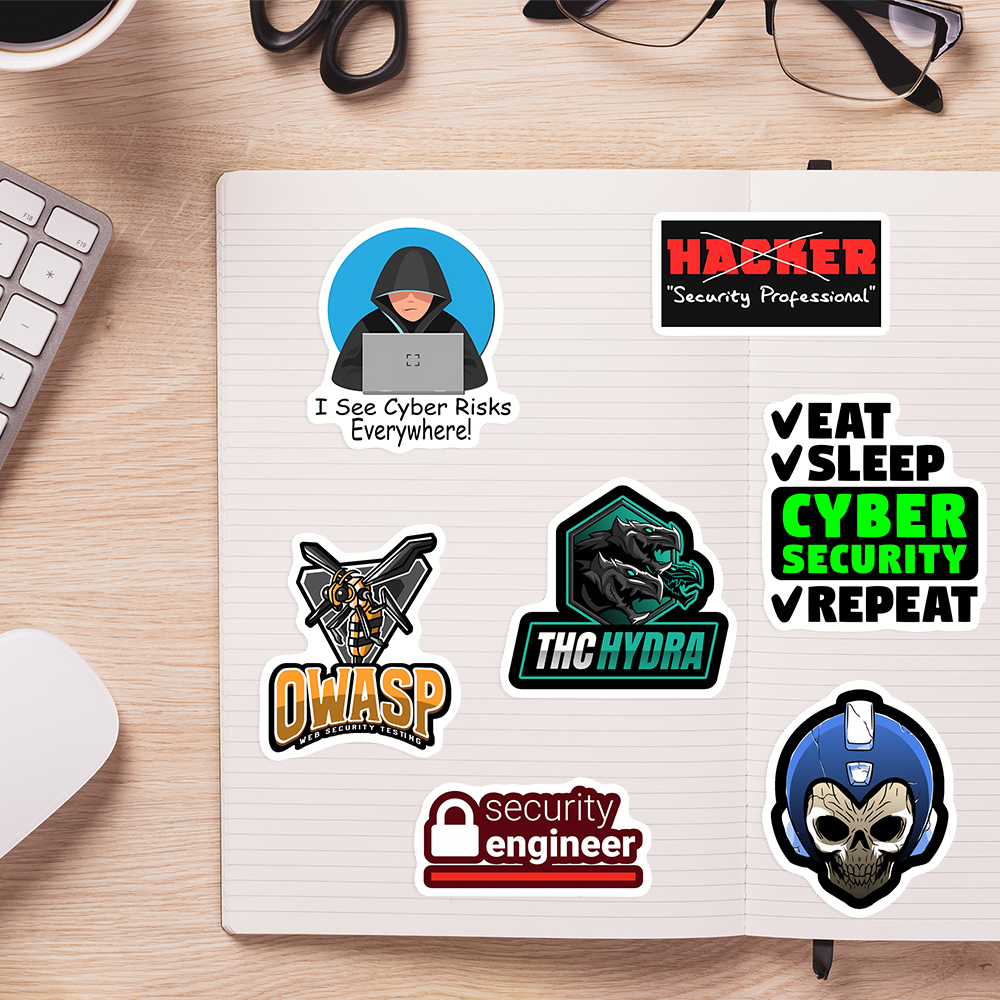 Cybersecurity Anonymous Hackers Security Stickers Cracker Firewall Decorative Decal for Laptop Phone Scrapbook Bottle Waterproof