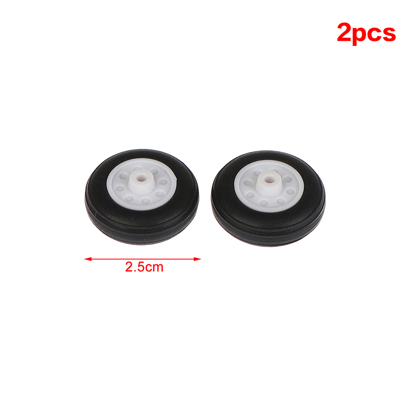 For RC Fixed-Wing Airplane Model DIY Tires 2Pcs High Elastic PU  Wheel Diameter 1/1.25/1.5/1.75/2/2.25/2.5/2.75 Inch
