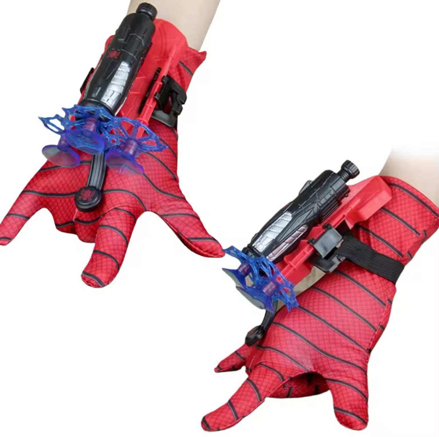 Marvels SpiderMans Cosplay Cobweb Launcher Kids Anime Action Figures Gloves Emitter Soft Bullet Gun Suction Ejection Classic Toy