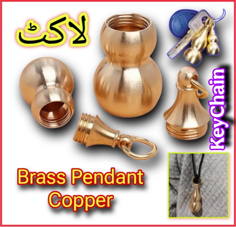 Brass Gourd Keychain Pendant, Medicine Case, Keep Pills Etc, Mini Gourd Open Hollow Copper Pendants, A Storage Locket (See dimensions carefully before order)