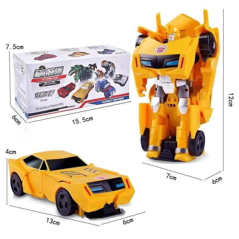 Popular One-Touch Transforming Robot Toy, Car/Dinosaur Style Figure, Transforming Robot Toy for Children Aged 3 and Above