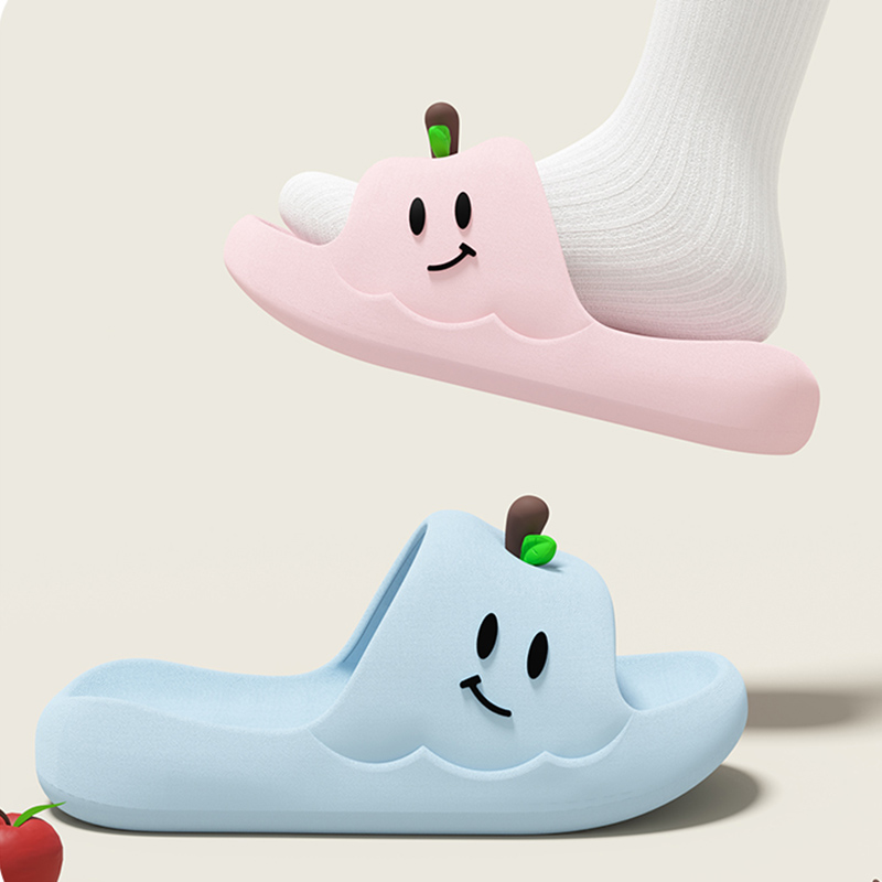 Cartoon  Thick Bottom Indoor Slippers Women Summer 2026 Soft Cloud EVA Home Slippers Woman's Cute Candy Color House Slides