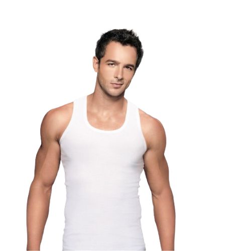 pack of 3 white mens vest or banyan