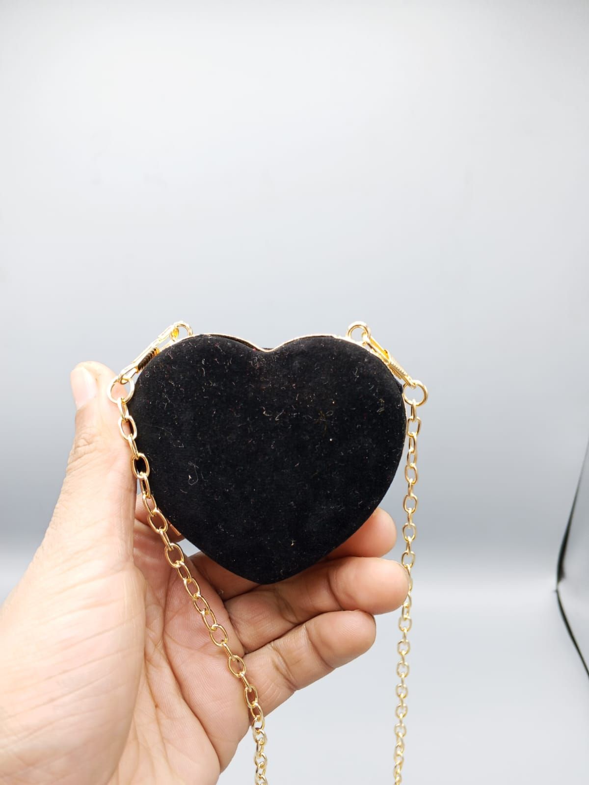 Sparkly Heart Shaped Clutch Bag – Glitter Evening Party Purse for Women
