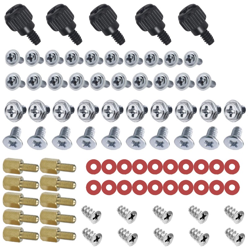 85Pcs/bag Computer Screws Standoffs Set Kit Repair Screws for Hard Drive PC Case Assemble Motherboard Fan Power Graphics