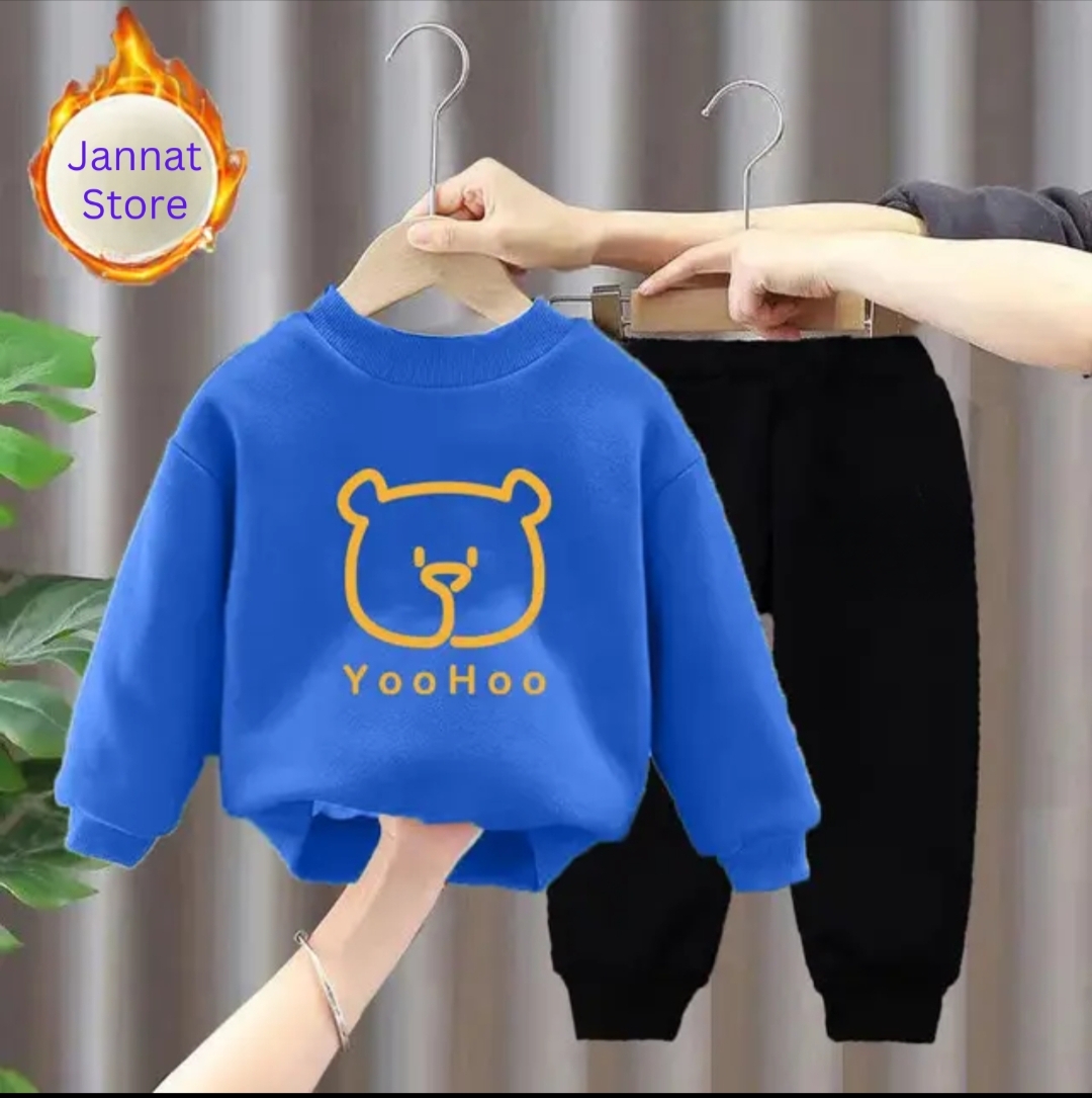 Sweatshirt And Pajama/Trousers For Kids Baby Boys And Baby Girls Imported Comfy Winter Warm Top Clothes Sets Dresses Outfit Traksuit Jannat Store