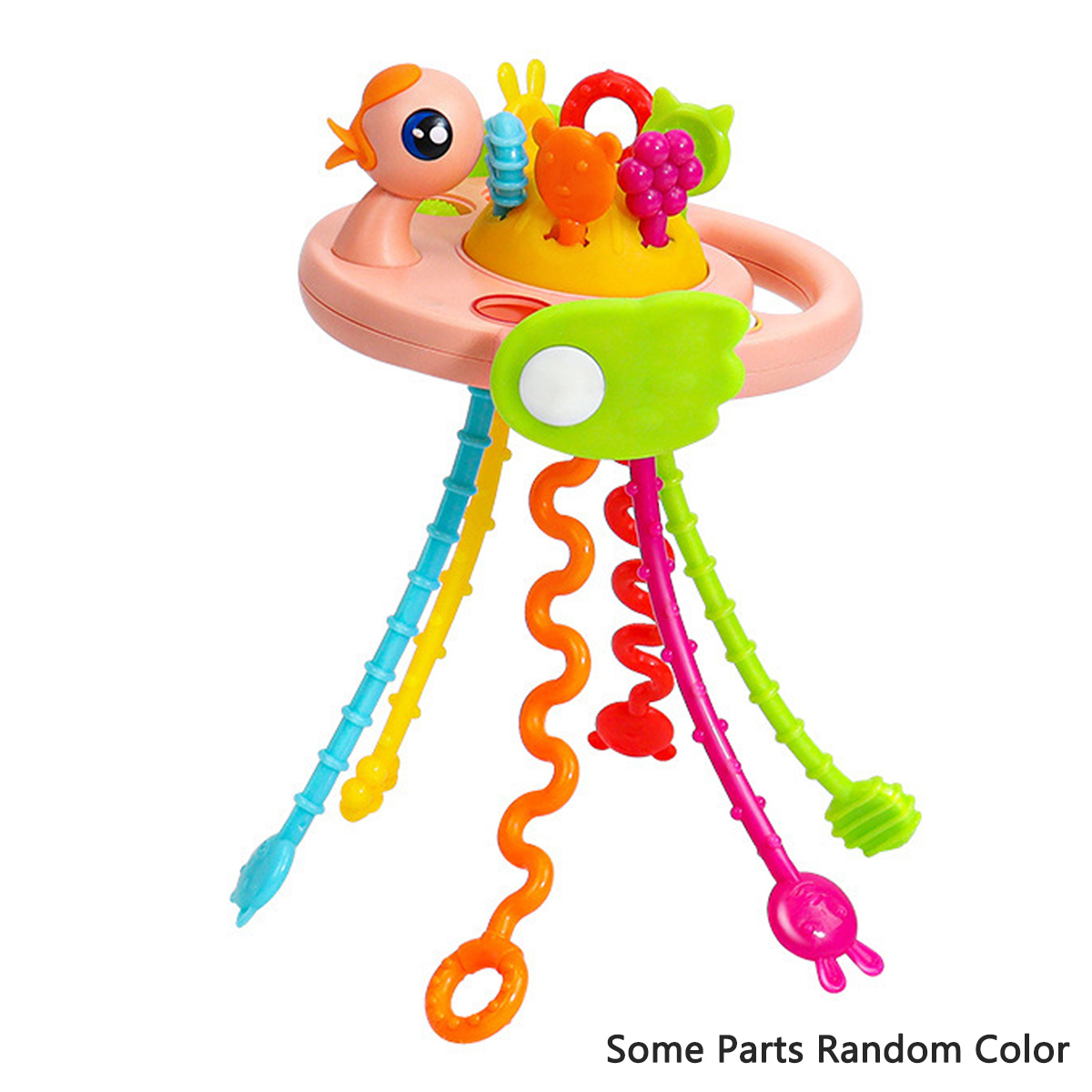 Activity Development Pull String Toys Silicone Teething Rattle Educational Learning Toy Baby Sensory Montessori Toys 