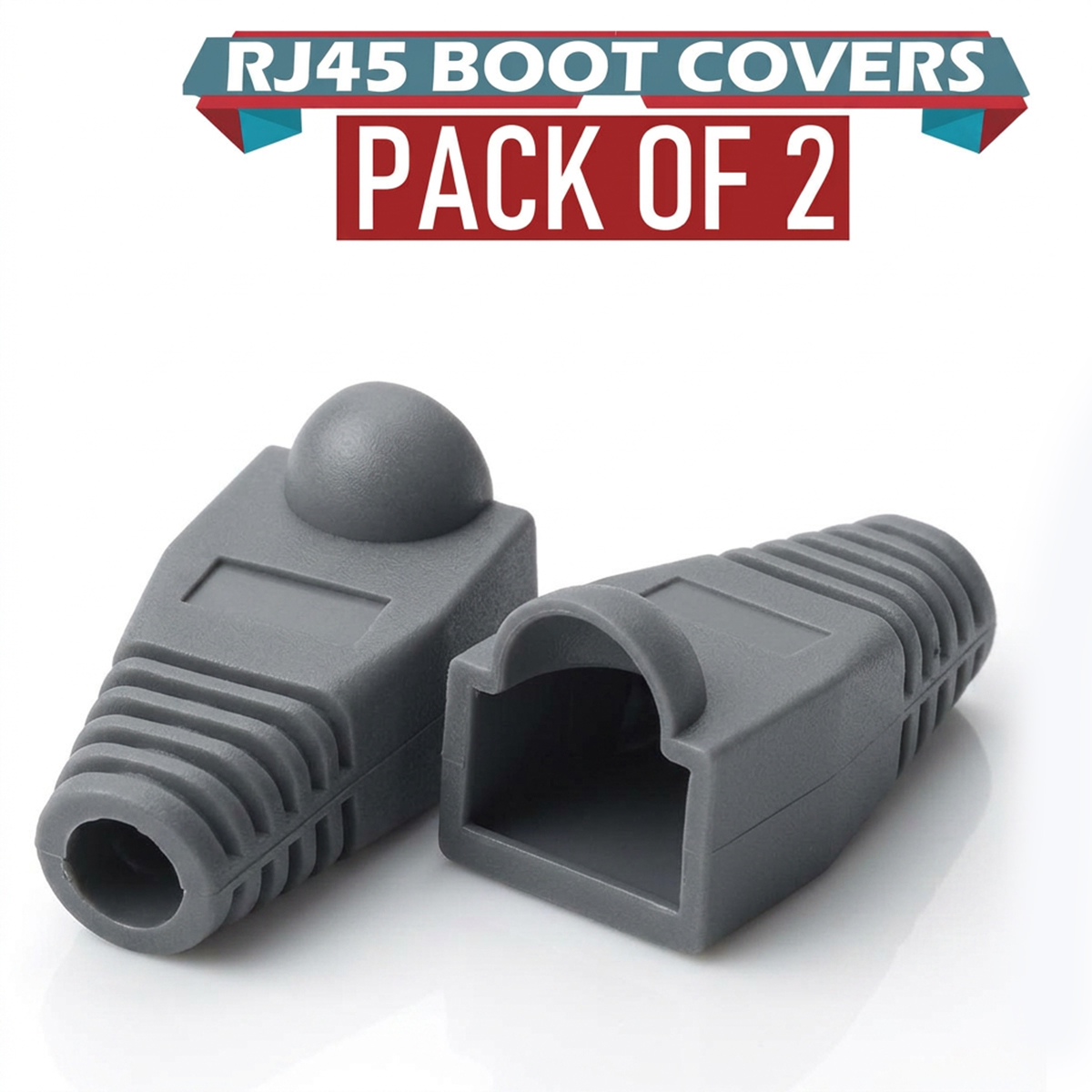 RJ45 Connector Strain Relief Rubber Boots Pack of 2 Electronics Accessory For Network LAN Ethernet Cable Protection