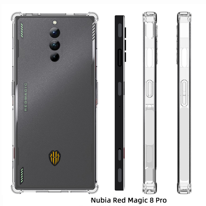  Nubia Red Magic 8 8S Pro Case Air Cushion Shockproof Airbag Clear Silicone TPU Back Cover Case for Nubia Redmagic 8 8S Pro
