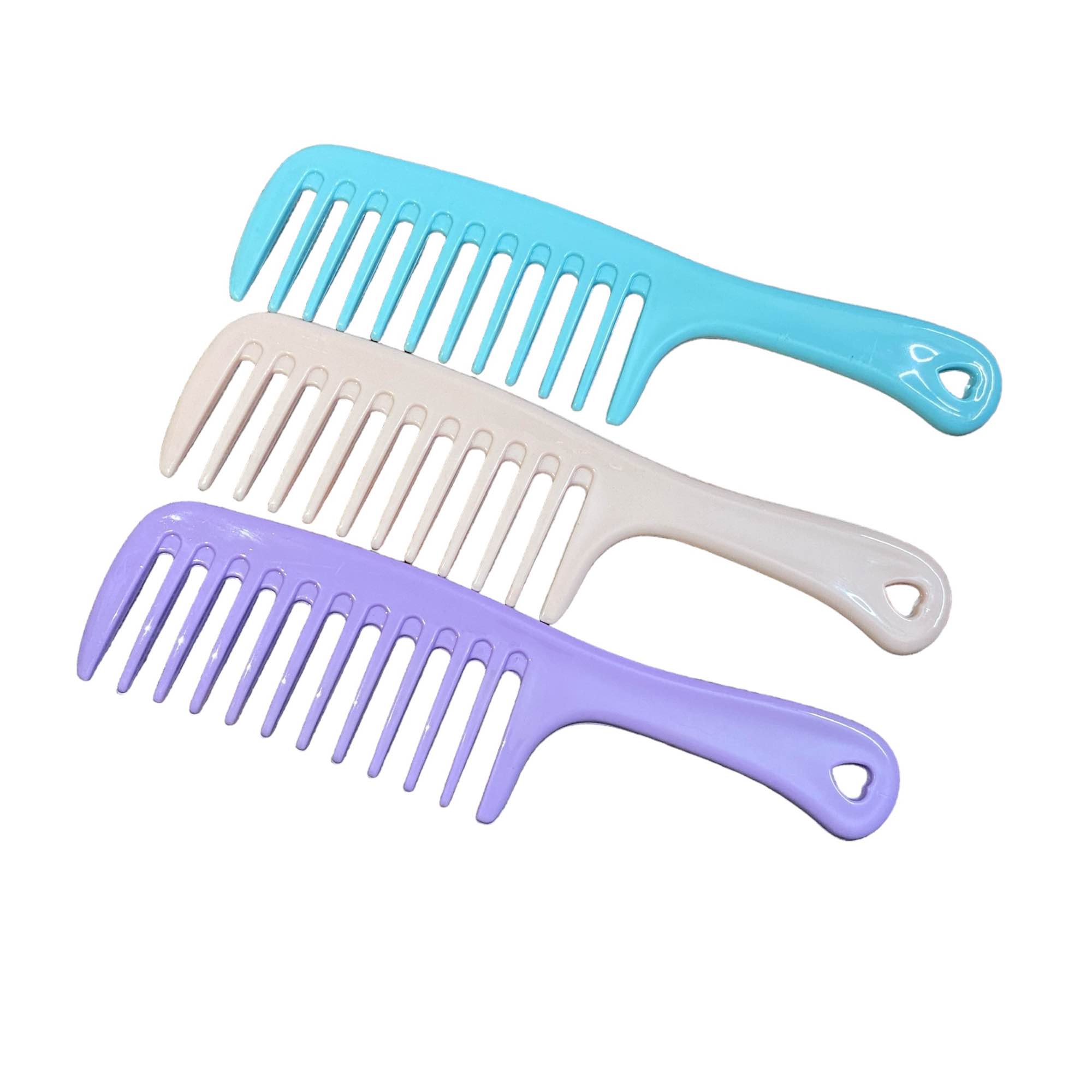 Hair Comb Afro Wide Tooth Comb For Detangling and Styling Plastic Comb For Men and Women Home and Salon